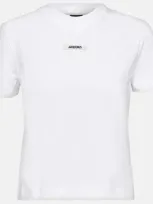 Jacquemus Le T-shirt Gros Grain Cotton T-shirt In White