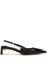 Jacquemus Les Slingbacks Duelo Leather Pumps In Black