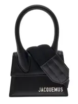 Jacquemus Mans Le Chiquito Homme Black Leather Crossbody Bag In 990 Black