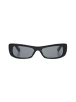 Jacquemus Rectangle Frame Sunglasses In Black