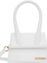 Jacquemus White Les Sculptures 'le Chiquito Moyen' Bag In 100 White