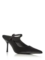 Jeffrey Campbell Women's Tiyera High Heel Mary Jane Mules In Black Silk