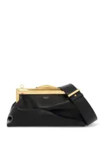 Jimmy Choo Leather Diamond Frame Clutch