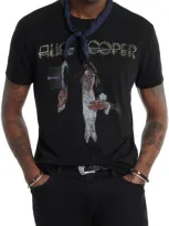 John Varvatos Alice Cooper Cotton Graphic T-shirt In Black