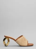 Jw Anderson J.w. Anderson Raffia Sandal Sandals In Beige Silver