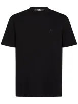 Karl Lagerfeld Kameo Logo-embroidered T-shirt In Black