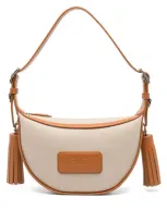 Kenzo Handle Detail Shoulder Bag In Dark Camel