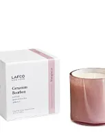 Lafco Geranium Bourbon Signature Candle, 15.5 Oz. In Pink