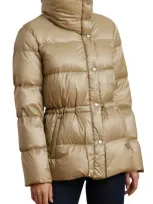 Lauren Ralph Lauren Soft Loft Quilted Down Puffer Coat In Birch Beige