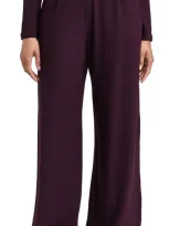 Leset Lauren Pleated Pocket Pants Dark Berry