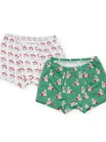 Lila And Hayes Kids'  James Boys' Underwear Set In Hot Cocoa/santa's Helper