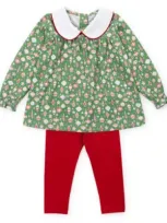 Lila And Hayes Kids'  Morgan Set Girls' Legging Set In Retro Ornaments