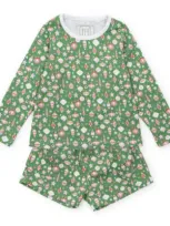 Lila And Hayes Babies'  Sophie Girls' Short Set In Retro Ornaments