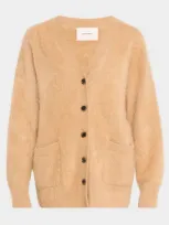 Lisa Yang Malena Button-down Brushed Cashmere Cardigan In Savannah Brushed