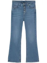 Liu •jo Crystal-buttons Jeans In Blue