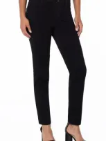 Liverpool Gia Glider Pull-on Ankle Slim Jeans In Over Dye Black