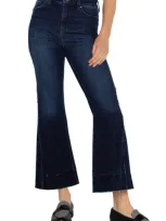 Liverpool Hannah Frayed Crop Flare Jeans In Upland