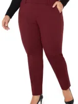 Liverpool Kelsey Ponte Knit Trousers In Bordeaux