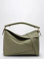 Loewe Eucalyptus Green Small Puzzle Bag