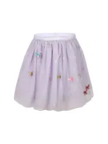 Lola + The Boys Kids'  Rainbow Butterflies Tutu Skirt In Light Purple