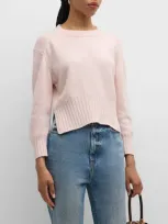 Loulou Studio Lian Cashmere Crewneck Sweater In Pink