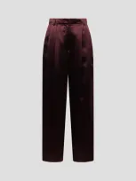 Loulou Studio Vione Wide Leg Trousers In Red