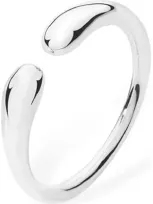 Lucy Quartermaine Double Drop Ring In Sterling Silver