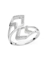 Lucy Quartermaine Tie Ring In Sterling Silver