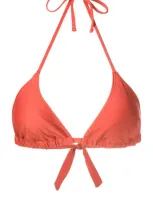 Lygia & Nanny Iasmin Triangle Bikini Top In Orange