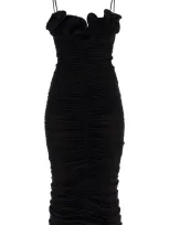 Magda Butrym Draped Jersey Dress With Women In Black