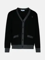 Maison Kitsuné Black Wool Cardigan