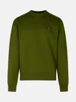 Maison Kitsuné Green Cotton Sweatshirt