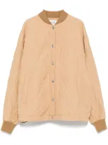 Maison Kitsuné Quilted Blouson In Neutrals