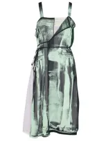 Maison Margiela Green Freeze-frame Dress In 962