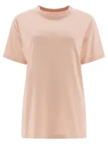 Maison Margiela Embroidered Logo Crew Neck T-shirt In Neutral