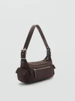 Mango Nylon Cargo Pockets Bag Chocolate