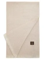 Mantas Ezcaray Baby Bee Merino Wool Baby Blanket In Ivory