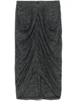 Marant Etoile Ilis Midi Skirt In Grey