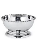 Mary Jurek Paloma Footed Bowl With Braid In Stainless Steel