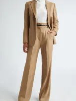 Max Mara Clan Wool Jacket In Camel