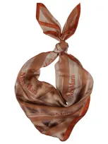 Max Mara Carre90 Foulard In Brown