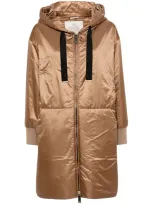 Max Mara Greenf Padded Hooded Jacket In Brown