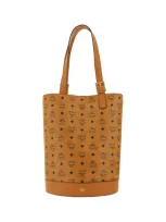 Mcm Aren Tote Bucket Bag In Brown