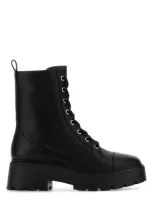 Michael Kors Blake Leather Combat Boot In Black