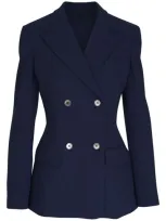 Michael Kors Double-breasted Blazer Jackets Blue In Blau