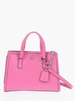 Michael Kors Hammered Leather Chantal Hand Bag In Pink