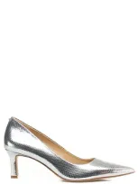 Michael Michael Kors Embossed Heeled Pumps In Silver