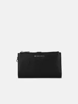 Michael Michael Kors 'jet Set' Black Leather Wallet