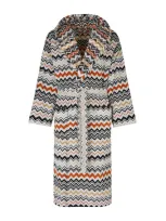 Missoni Zigzag Bernard Hooded Robe In Multi