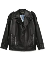 Mitiliane Couture Leather Jacket In Black